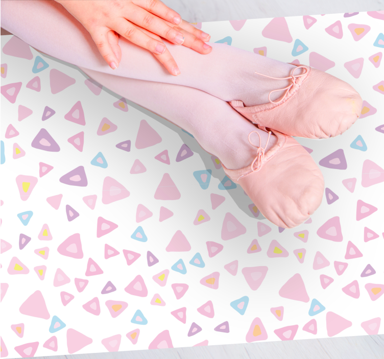 rôzne vinylové koberce pre deti farebné trojuholníkové prvky - Tenstickers