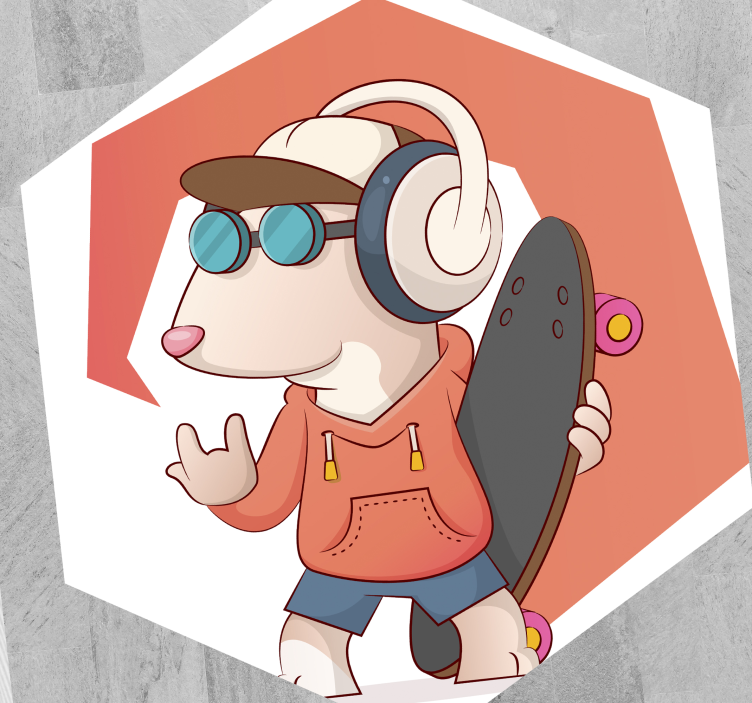 rôzne vinylové koberce pre deti ilustrácie myši korčuliarov - Tenstickers