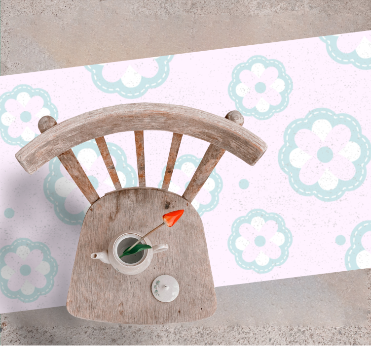 rôzne vinylové koberce pre deti jemný kvetinový motív - Tenstickers