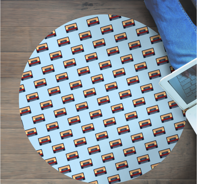 Vinylový koberec vintage retro kazetový koncept - Tenstickers