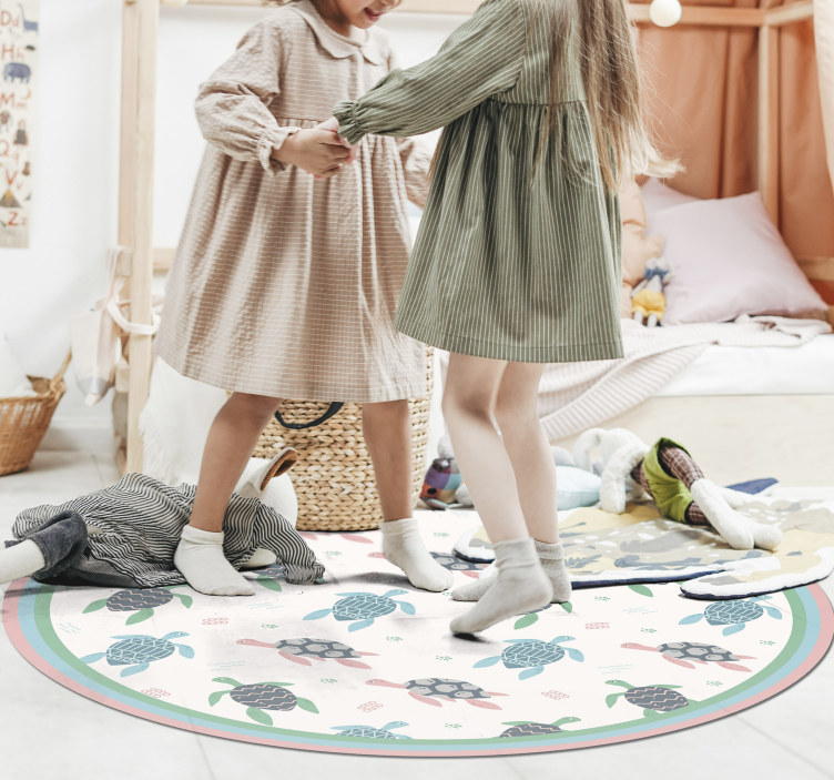 rôzne vinylové koberce pre deti krúžok na hranie korytnačiek - Tenstickers