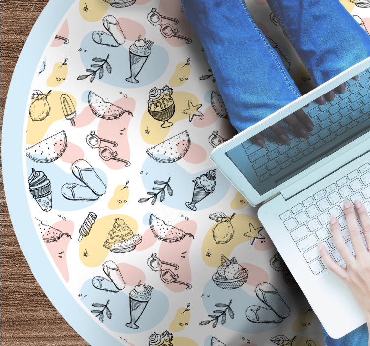 rôzne vinylové koberce pre deti lahodná kolekcia cukroviniek - Tenstickers