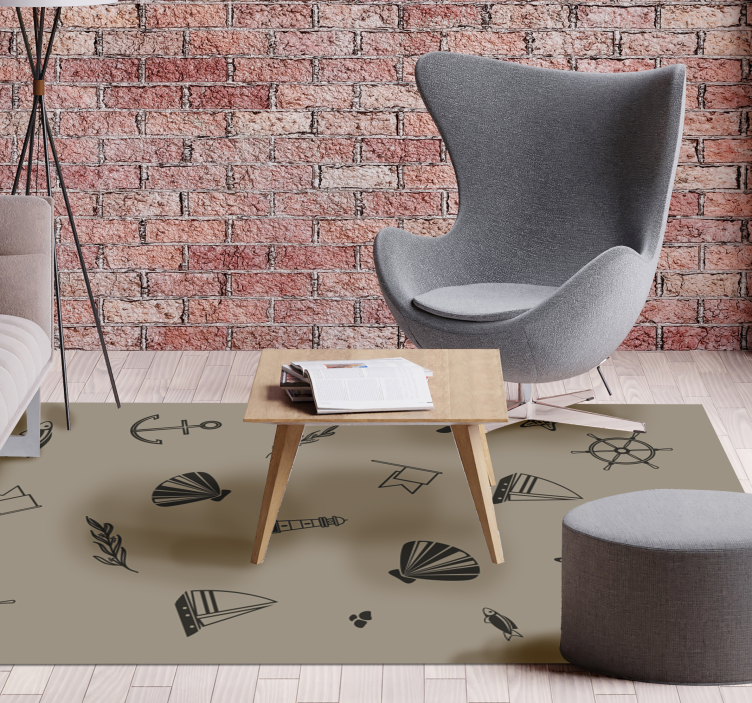 rôzne vinylové koberce pre deti námornícke ikony - Tenstickers