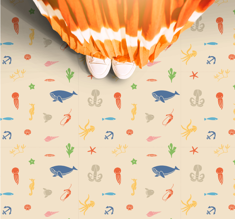 rôzne vinylové koberce pre deti podvodný prieskum - Tenstickers