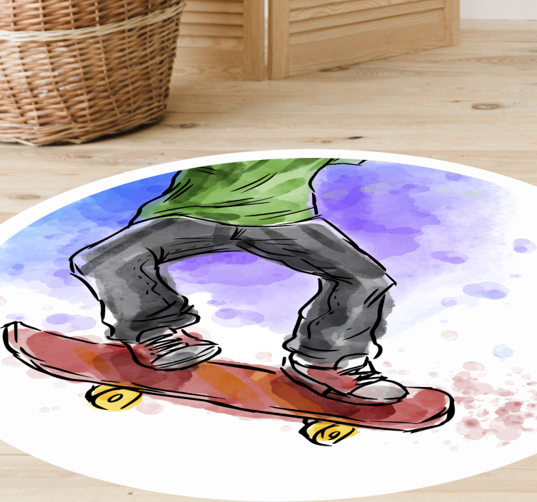 rôzne vinylové koberce pre deti skateboard ilustrácie - Tenstickers