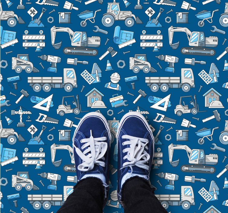 rôzne vinylové koberce pre deti tlač stavebných nástrojov - Tenstickers