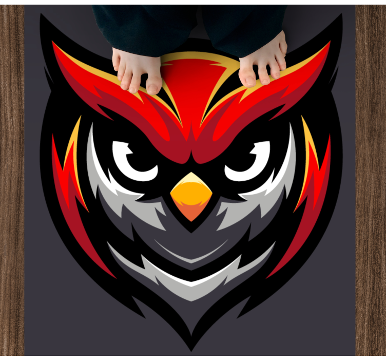 vinylový koberec pre mládež tučné písmo sova - Tenstickers