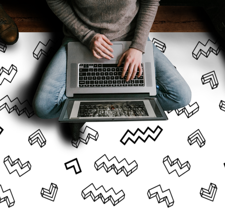 rôzne vinylové koberce pre deti výrazné hranaté vzory - Tenstickers