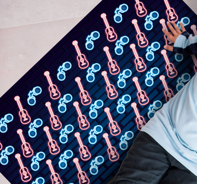 vinylový koberec pre mládež vzory inšpirované hudbou - Tenstickers