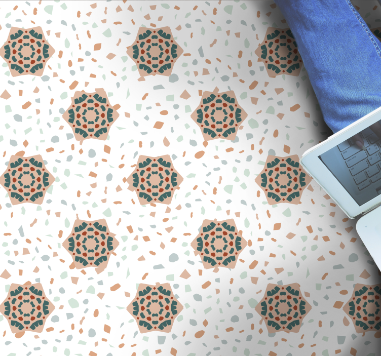 Rôzne vzorované vinylové koberce biely mozaikový - Tenstickers