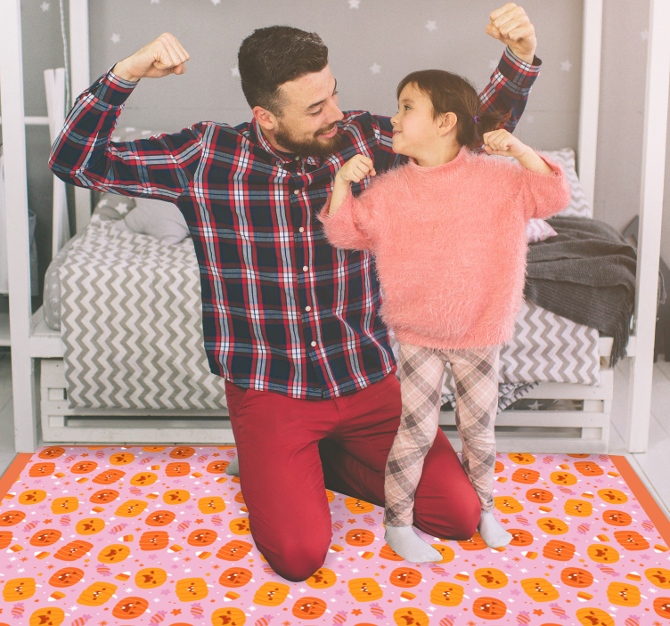 Roztomilé tekvicové vinylové koberce halloweenske koberce - Tenstickers