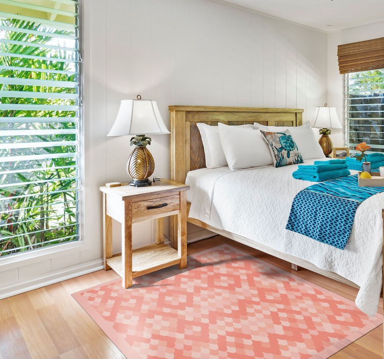 Ružový vinylový koberec s hadou potlačou - Tenstickers