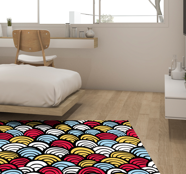 Vinylový koberec so stupnicou na ryby so zvieracou potlačou - Tenstickers