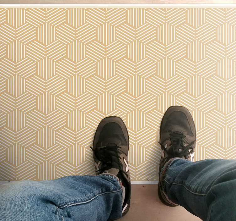 šesťuholníky s pruhmi dlaždice geometrické koberce - Tenstickers