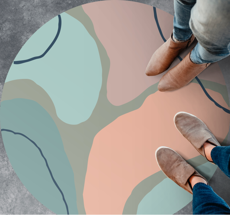 vinylový koberec minimalisticky abstraktné geometrické tvary - Tenstickers