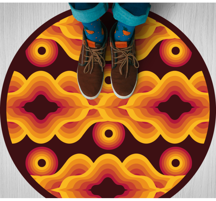 mozaika vinylový koberec vintage špirálový motív - Tenstickers