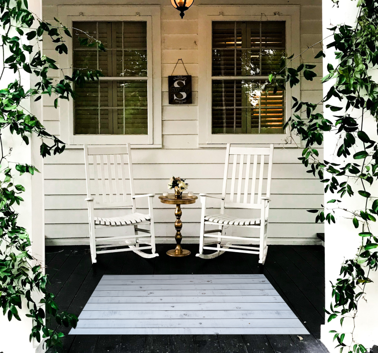 Sivý a modrý drevený vinylový koberec - Tenstickers