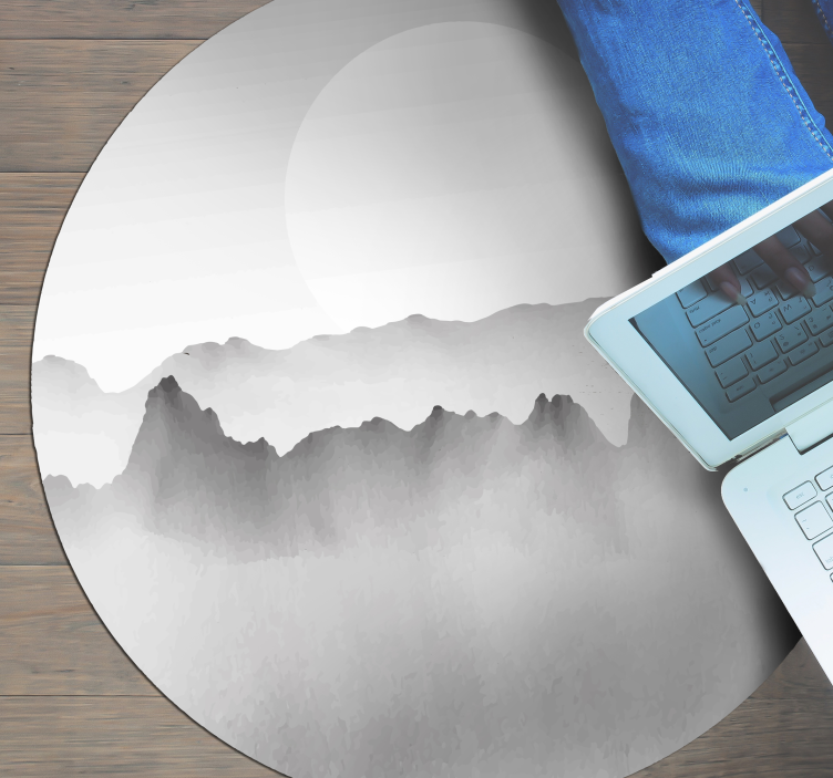 Vinylový koberec grey mountains ink nature - Tenstickers
