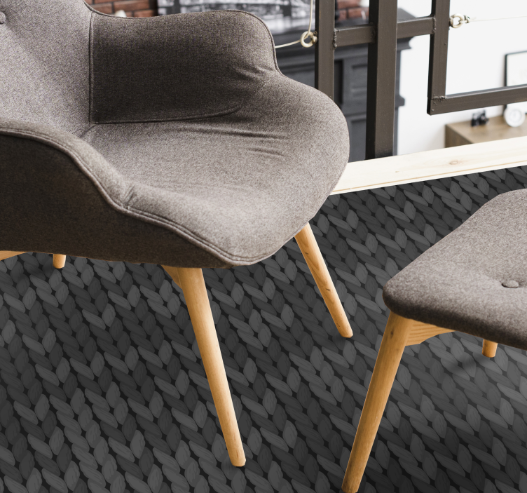 šedé laná minimálny vinylový koberec - Tenstickers