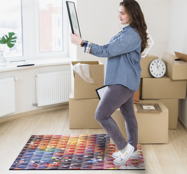 škvrny od vinylového koberca v trojuholníku - Tenstickers