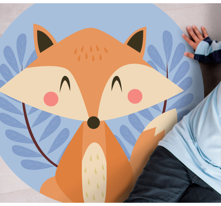 Smart fox pastelové farby zvierací koberec - Tenstickers