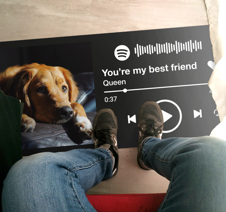 Spotify hudbu s textom a obrázkom prispôsobiť mat - Tenstickers