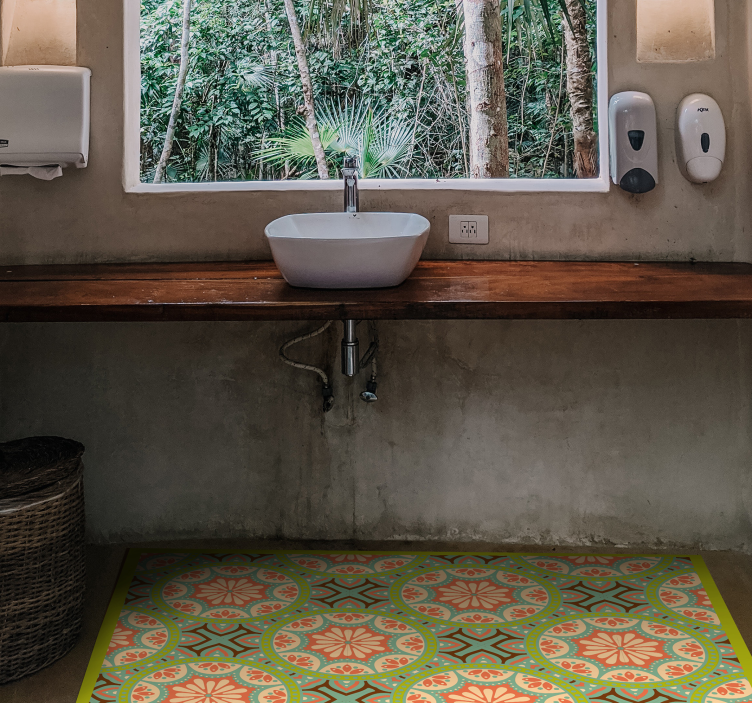 štvorcové mozaikové dlaždice v perzskej zelenej farbe - Tenstickers