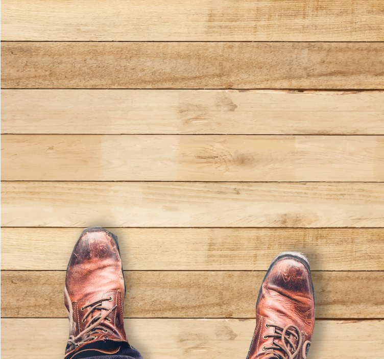 Vinylový koberec svetlých farieb na drevené dosky - Tenstickers