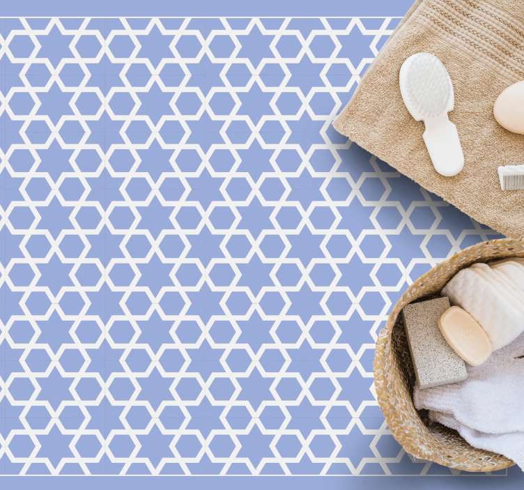 Svetlo modrý starý arabský vzor kachľového koberca - Tenstickers