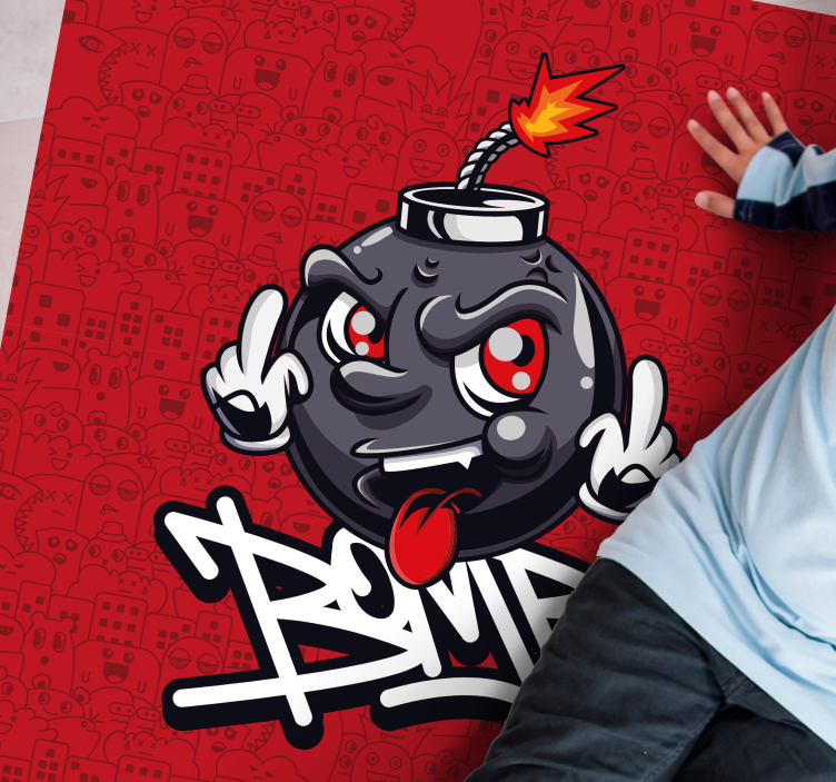 Swag detská bomba graffiti kreslený moderný koberec - Tenstickers