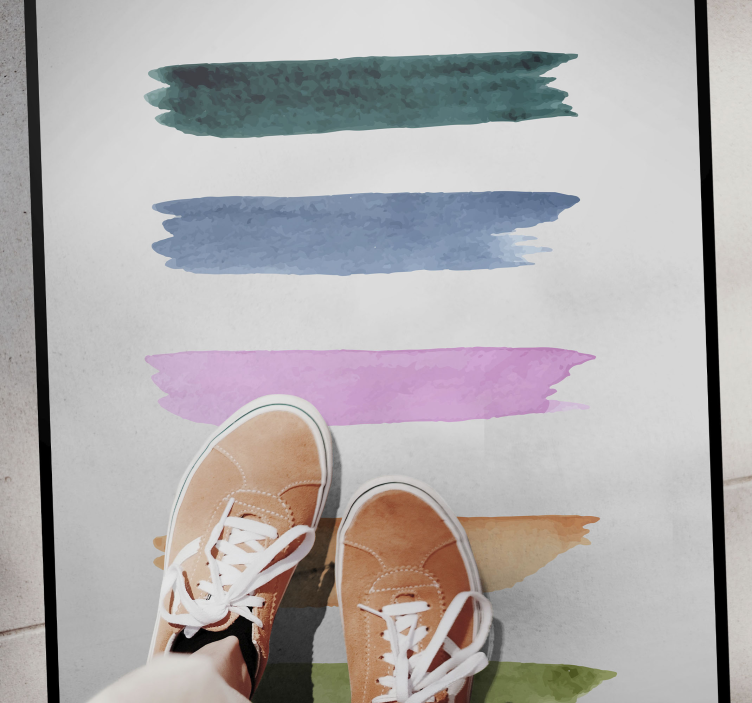 ťah štetcom farieb modrý koberec - Tenstickers