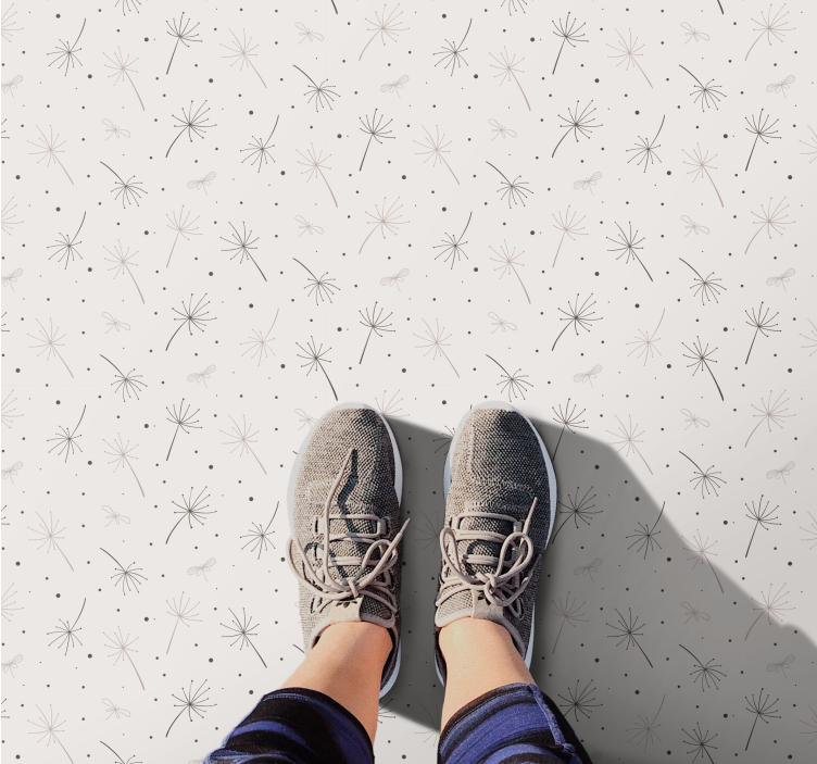 Tenký trávový kvetinový koberec v škandinávskom štýle - Tenstickers