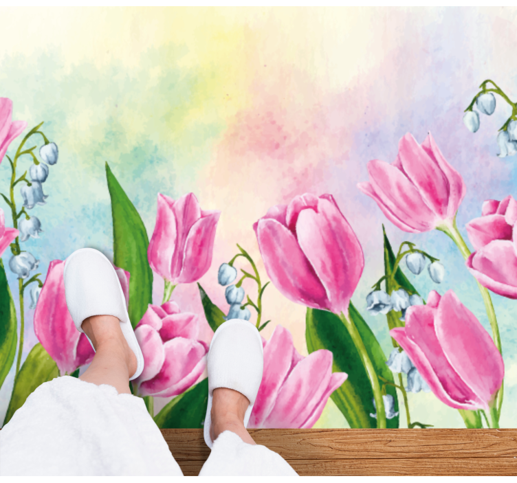 Tulipán maľujúci kvetinový koberec - Tenstickers