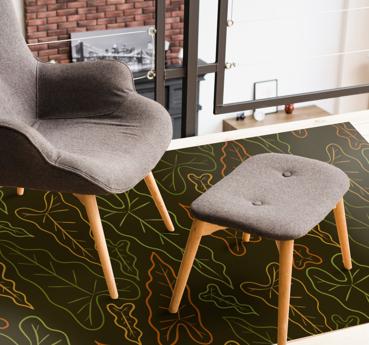 Veľké tropické listy kvetinový koberec - Tenstickers