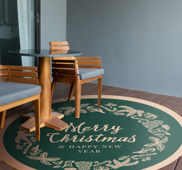 Veselé vianoce a šťastný nový rok vianočné podložky - Tenstickers