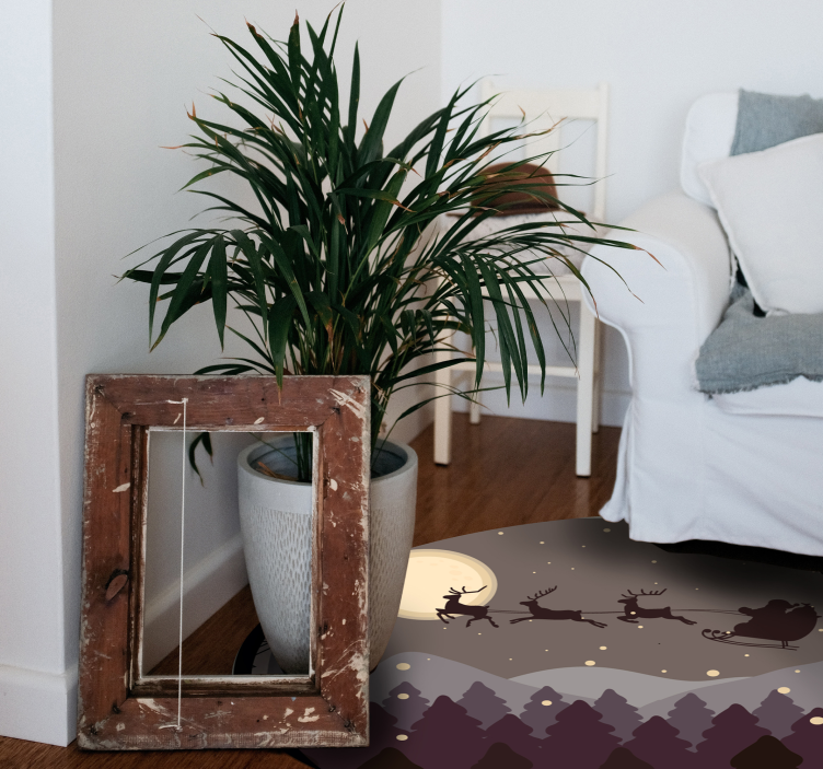 Podložka na vianočný stromček so saniam a sánkami - Tenstickers