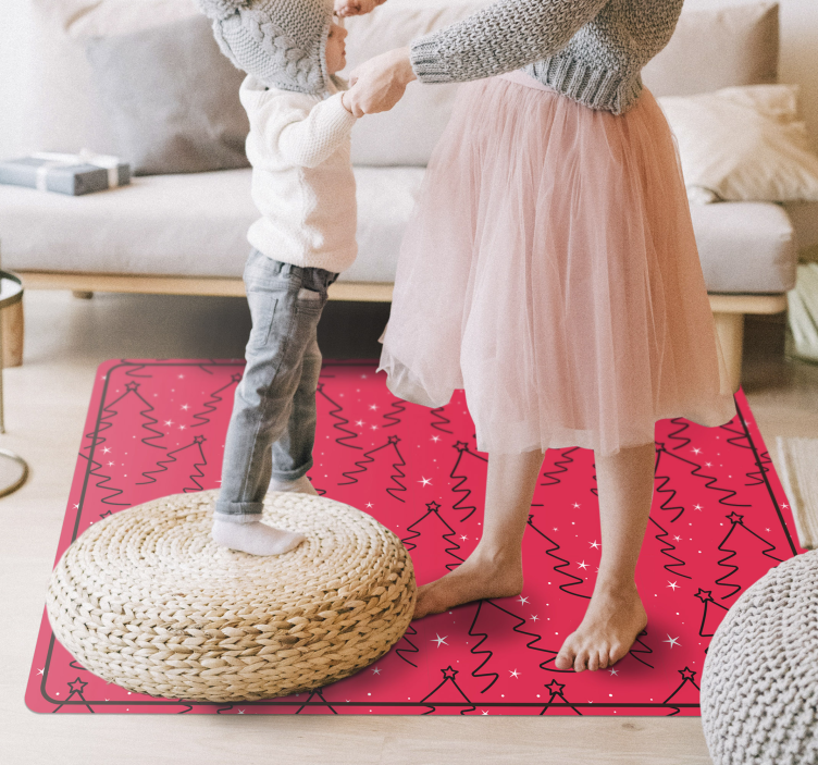 Vianočný stromček vinylová koberec - Tenstickers