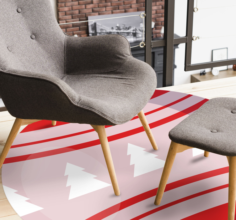 vianočný vinylový koberec motív slávnostného stromčeka - Tenstickers