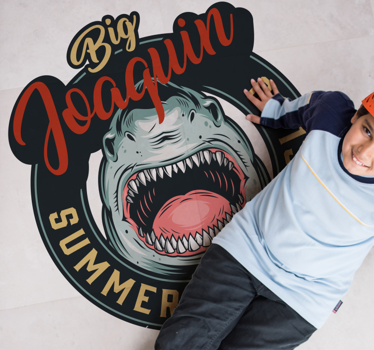 Vintage koberec s logom veľkého žraloka - Tenstickers