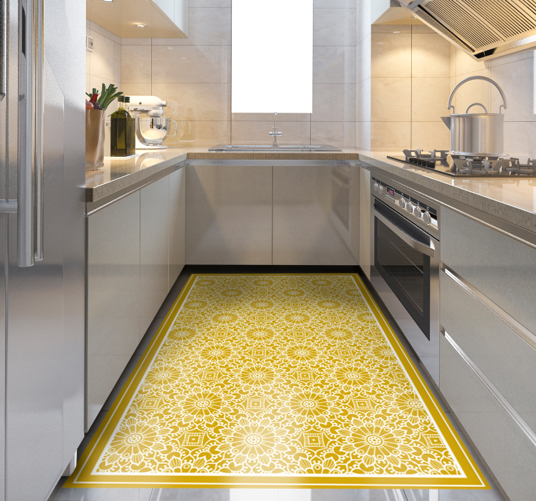 Vintage tvar žltý vintage koberec - Tenstickers