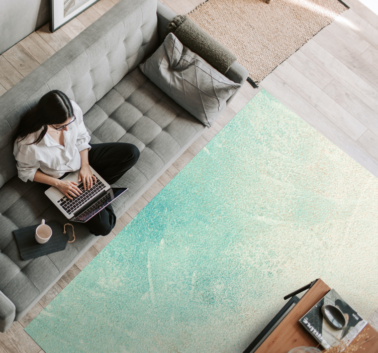 Nádherný tyrkysový kameň vinyl koberec - Tenstickers