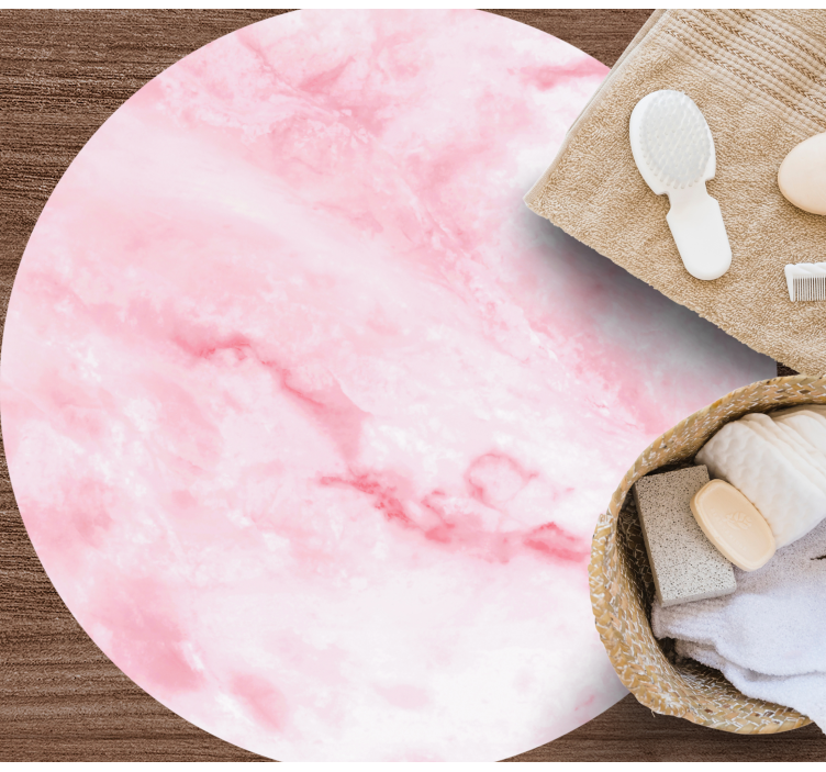 koberce do kúpeľne s efektom ružového mramoru - Tenstickers