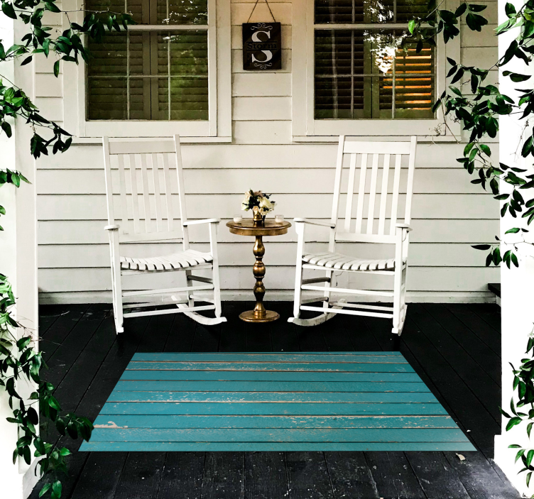 Vinylový koberec s efektom starého modrého dreva - Tenstickers