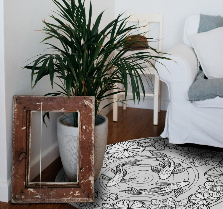 vinylové koberce zvieratá pokoj koi rýb - Tenstickers