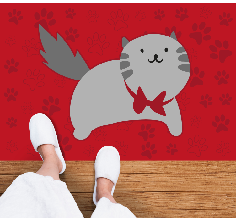 vinylové koberce zvieratá veselá ilustrácia mačky - Tenstickers