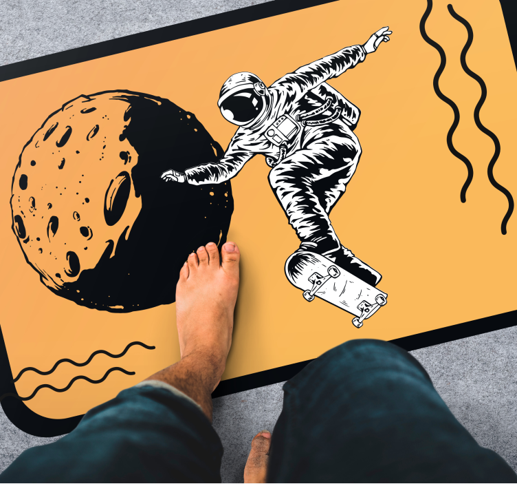 rôzne vinylové koberce pre deti astronaut na skateboarde - Tenstickers