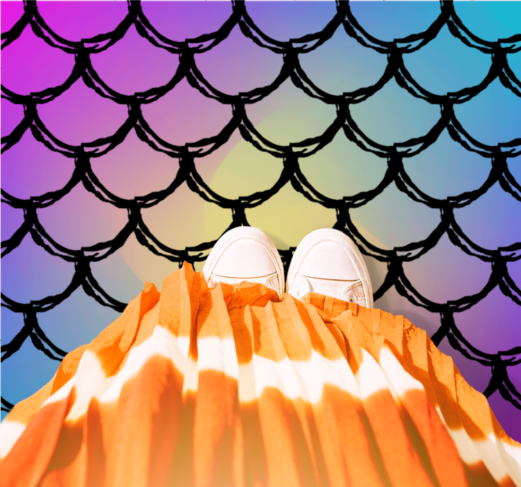 vinylový koberec cesty farebný šupinatý vzor - Tenstickers