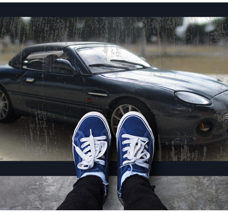 vinylový koberec cesty klasické športové auto - Tenstickers