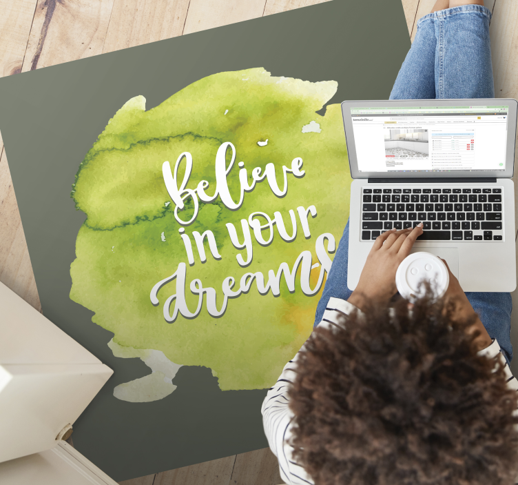 vinylový koberec citáty dôvera v ašpirácie - Tenstickers