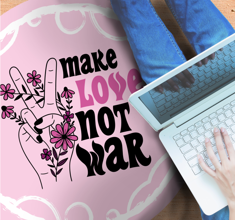 vinylový koberec citáty posolstvo pokojnej lásky - Tenstickers